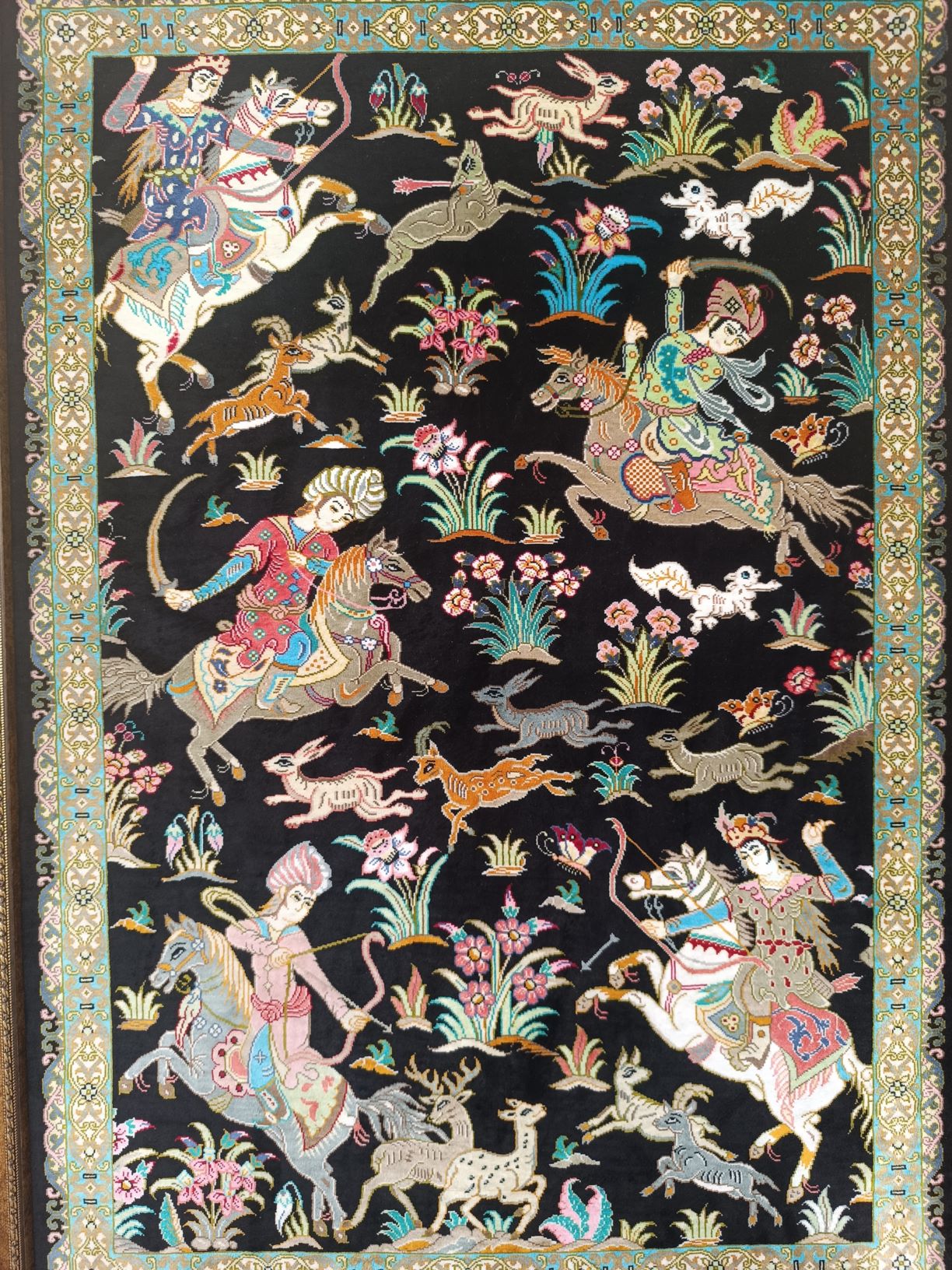 تابلو فرش ابریشم دستباف